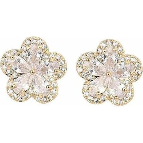 PJ1047-1 10Pcs 10mm Snow Gold Parts Luxury Zircon Flower Ultra-cosmos crystal parts_ Deco Metal Charms Metal Deco Charm,3colors