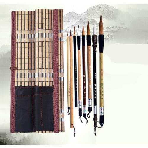 Chinese Painting Brush Set Traditional Landscape Drawing Painting Brush Pen 8 Lian Brush Writing Calligraphy Pen Set Art Supply
