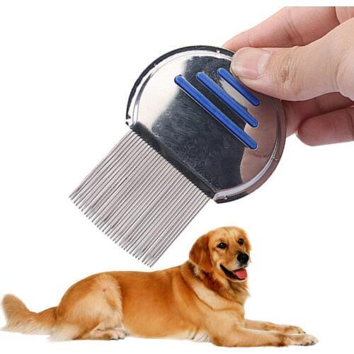 Pet combs dog grooming cat brush flea cleaning comb stainless steel needle lice elimination pet hair brush
