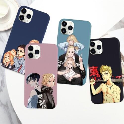 Tokyo Revengers Anime Silicone Phone Case For iPhone 12 Pro Max 11 XS XR 7 SE20 X 8 6s Plus Cartoon Black Soft Matte Cover Shell