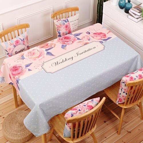 Pastoral Brief American Style Retangular Tablecloth Coffee Tea Table Cover Linen Cotton Waterproof Table Cloth 140x220cm