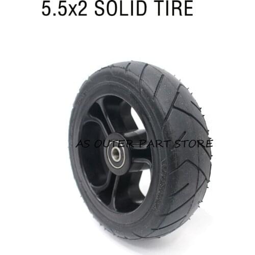 Solid Wheel with 5.5x2 for Fast Wheel F0,jackhot,Nes Carbon Fiber Scooter Solid Tire with Alloy Rim