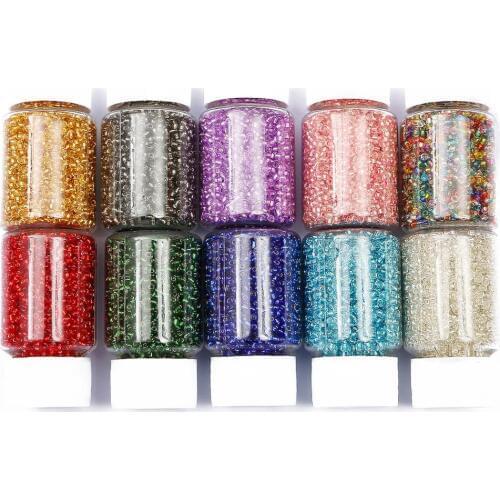 3000pcs Bottled 2mm Glass Seed Beads Charm Czech Beads Small Beads DIY Earring Bracelet Necklace For Jewelry Making Accessories