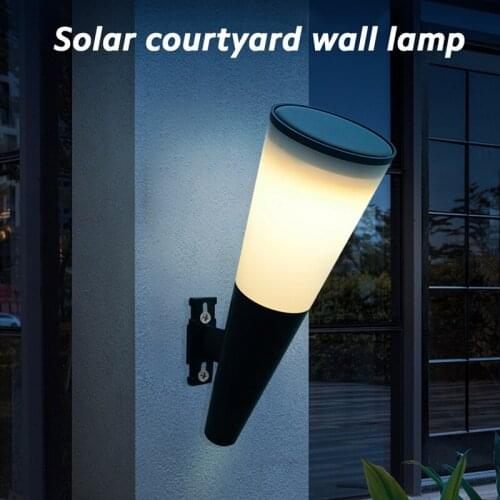 New LED Outdoor Wall Light Colorful Waterproof Solar Torch Lamp for Garden Decoration Balcony Stairway Lighting