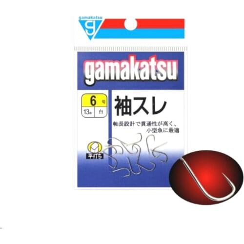 Gamakatsu Japanese Imported Fishing Hooks White Long Non-Barb Fishhooks Peche Ultra Sharp Barbless Hooks Ocean Stream Fish Hook