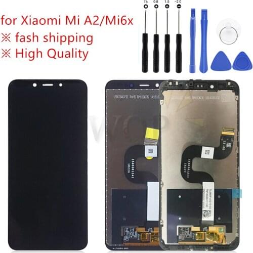 For Xiaomi Mi A2 MIA2 LCD Display Touch Screen Digitizer Assembly for Xiaomi Mi 6X MI6X Replacement Repair Parts 5.99 inch