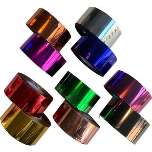 1 Roll 3cmx120M 10 Colors Hot Stamping Foil Heat Transfer Laminating Napkin Gilding PVC business Card Emboss