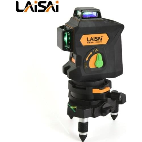 LAISAI 12-line Laser Level LSG667S Wall Sticking Instrument Green Light Plastering and High-precision Infrared