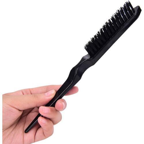 1x Slim Line Styling Comb Black color Pro Salon Hairdressing Teasing Back Hair Combing Brush