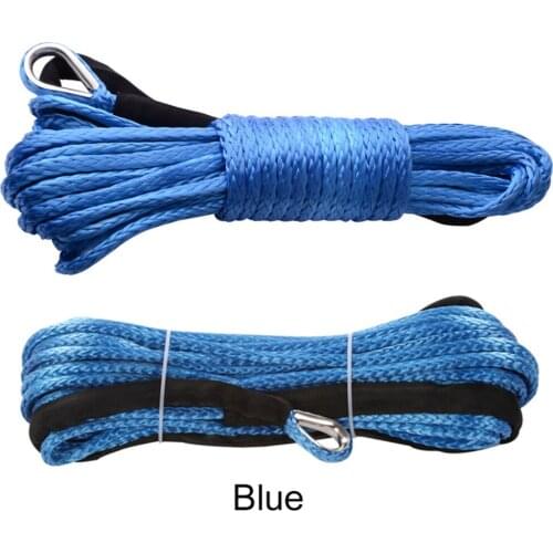 2021 Blue Firm Tow Strap Winch Rope Ultra-high Molecular Weight Polyethylene Tow Rope High Load-bearing Wia Protection Rope