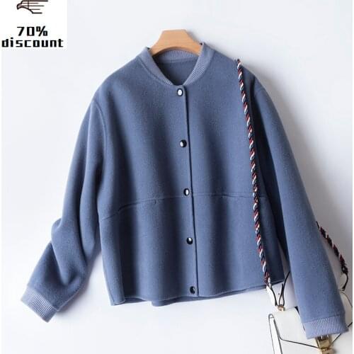 300% Wool Coat Female Jacket Autumn Winter Jacket Women Double Side Coats and Jackets Women Clothes 2020 MY3883