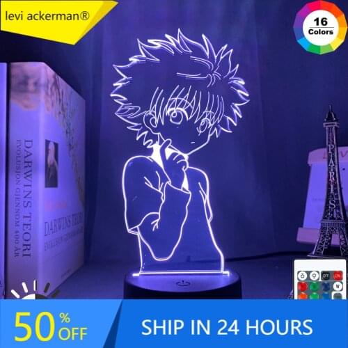 3d Night Lamp Anime Hunter X Hunter for Kids Child Bedroom Decor Nightlight Dropshipping Manga Gift Hunter X Hunter Night Light