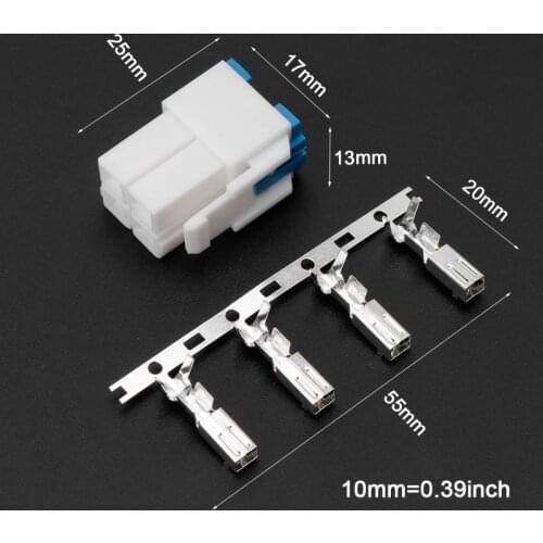 4 Pin Short Wave Radio Power Supply Socket Cable Cord Connector for ICOM IC-7000 IC-7600 FT-450 TS-480