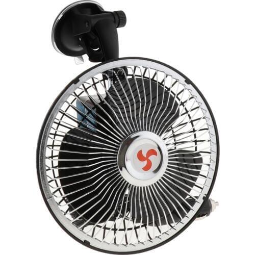 6'' 24V Car Windshield Adjustable Cooling Fan Cooler Windshield Suction Cup