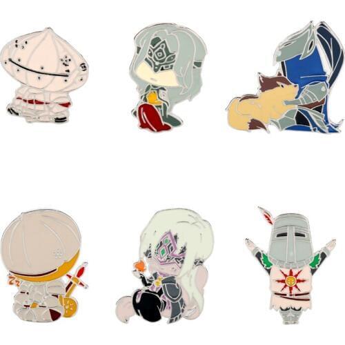 Dongsheng jewelry Bloodborne Eileen Hunters Ludwig Maria Brooches Dark Souls Firekeeper Sun Sollar Artorias Knights Figure Pins