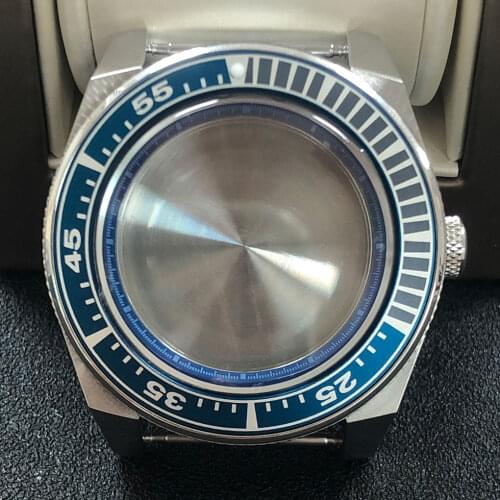 Watch Case Samurai Style for NH35/NH36 4R35 Movement Boîtier de montres Caja de reloj Sapphire Crystal Watch Accessories Parts