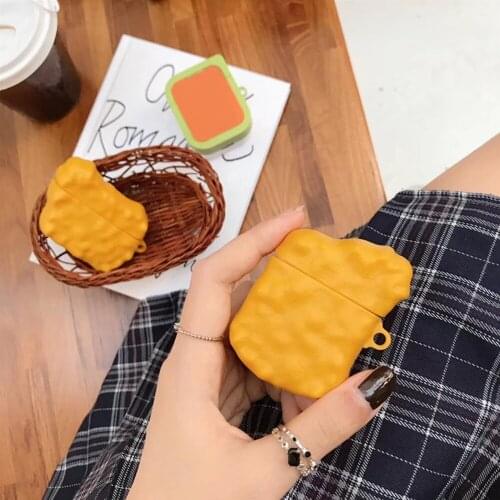 Case for Airpods Pro 2 1 Food Chicken Nuggets Meat Case for Airpods 2 Pro Egg Toast Case Wireless Headset for airpods pro cover