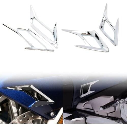Chrome Motorcycle Front & Rear Fender Vent Decoration Trims For Honda GoldWing DCT Tour Airbag Gold Wing GL1800 2018 2019 2020