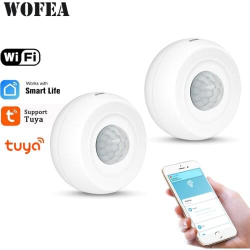 Wofea Tuya Smart Life WiFi PIR Motion Sensor Human Body Sensor Detector Home Alarm System Smart PIR Motion Sensor