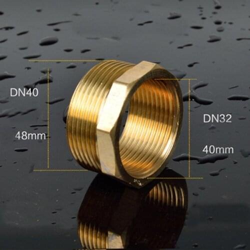 1.5" BSP Male Turn 1.2" BSP Female Brass Pipe Fitting Hex Bushing Fitting Coupler