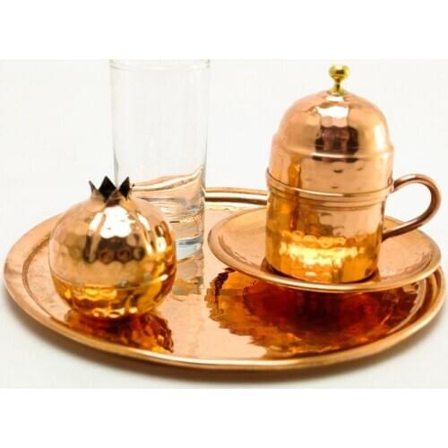 Copper Turkish Arabic Coffee Espresso Cup Set for 1 Copper Espresso Cup Gift Set Turkish Coffee Set, Handmade Turkish Coffee Cup