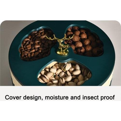 Reusable Reindeer Candy Dish Plastic Box Jar Multi Layer Candy Dish Decorative Fruit Nuts Container Tray Plate SAL99