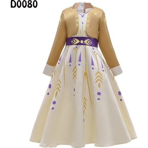2021 Kids Girl Dress Cosplay New Princess Explosion Models Series Party Costume Fairy Tale World Girl clothes Outfits Elsa Anna
