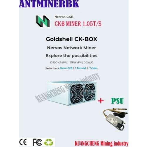 2021 original brand new gold shell CK-BOX Nervos with 800w power network mining machine to explore the possibility of 1050GH/s±5
