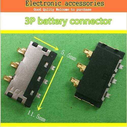 New 3Pin Inner Battery Connector Holder Clip Contact replacement for mobile phones for Lenovo A3800 - d high quality