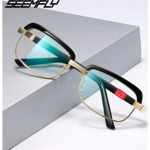 Seemfly Anti Blue Light Reading Glasses Women Men Flexible Computer Gaming Goggle Presbyopia Eyeglasses Mirror Unisex Eyewear