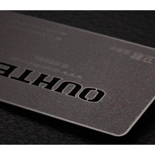Stainless steel business card metal membership card frosted business card black metal card custom
