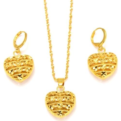 Heart pendant Necklaces and Earrings for Women Fashion Jewelry Australia New Zealand Party Gifts