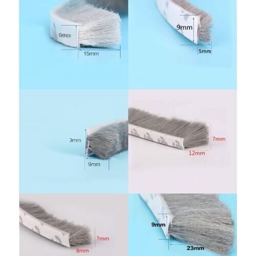 1 Meter Self Adhesive Seal Strip Door Draught Excluder Brush Window Protector
