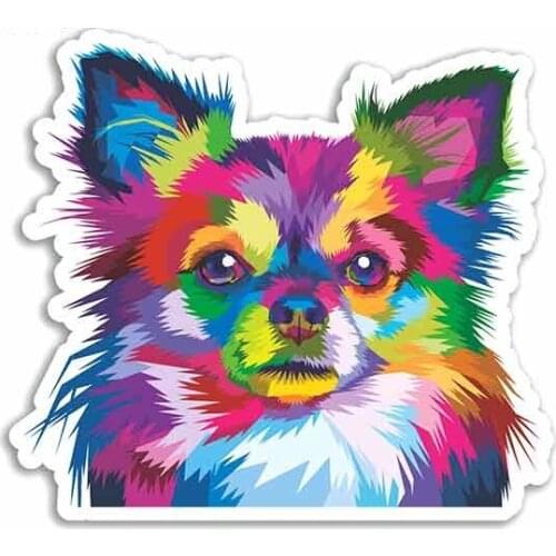 Cartoon Chihuahua Dog Car Stickers Vinyl JDM Waterproof RV VAN Fine Decal Graphics Anime Comic Cover Scratches Waterproof Sign