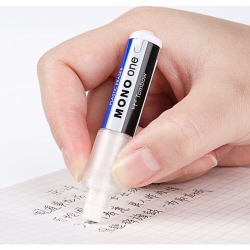 1pc Japanese TOMBOW MONO ONE Plastic Eraser Refillable Lipstick Rubber Stationery for Student Kids Gift EH-SSM