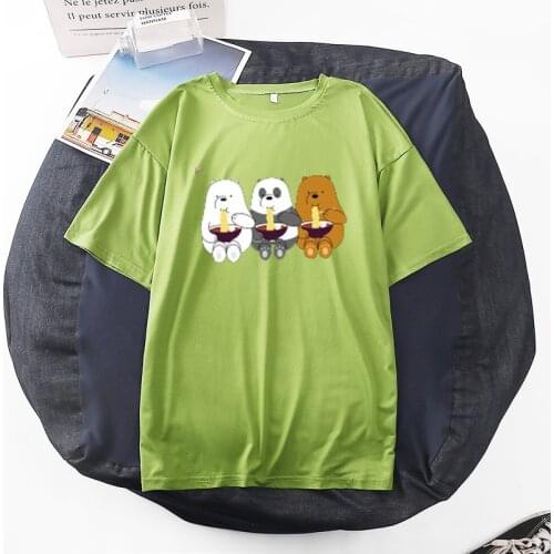 Women Summer Short Sleeve Tops Print O-neck Solid T-shirt Women Clothing