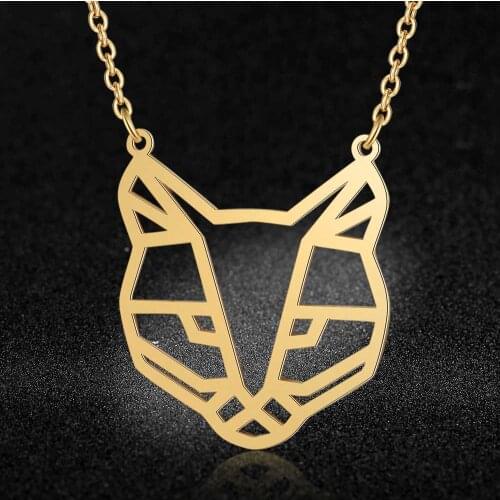 100% Stainless Steel Animal Leopard Fashion Necklace for Women Personality Jewellery Unique Design Pendant Necklaces