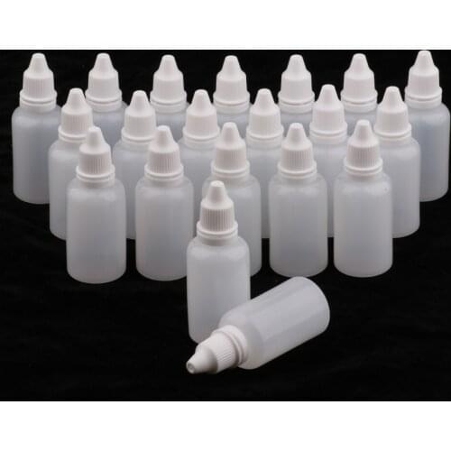 20pcs 30ml Plastic Dropper Bottles Empty Liquid Pressure Vials