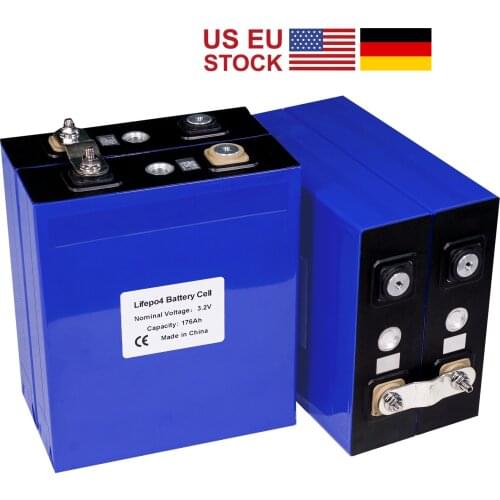 Grade A 3.2V176Ah lifepo4 battery Lithium Iron Phosphate Cell Cycle 180AH 3C 500A Solar 24V NOT 200Ah EU US TAX FREE