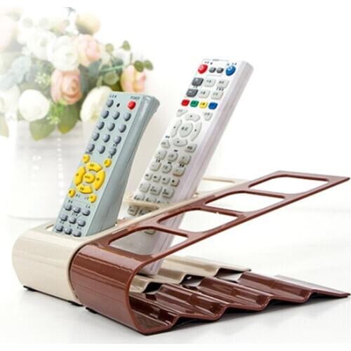 4 Grids Remote Controller Storage Rack Home Device Remote Control Holder Shelf Cell Phone Stand Desktop Storage Box Organizer