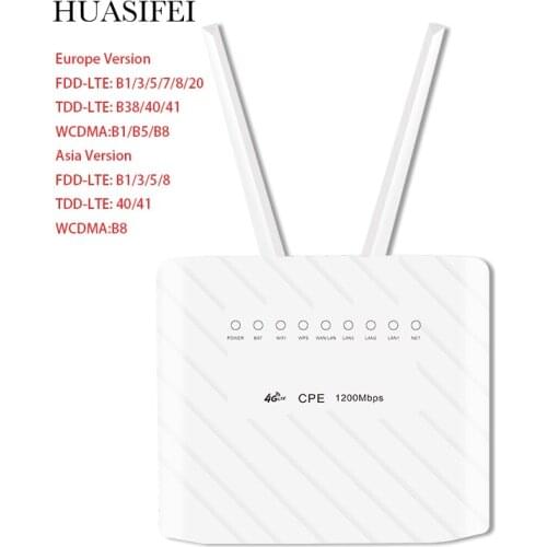 4G LTE Cat6 Unlocked WiFi Router Dual Band 1200M Hotspot Wireless CPE with SIM Card Slot Lan Port with External Antenna