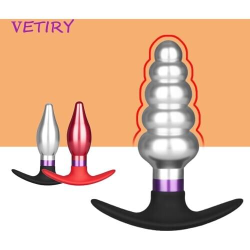 VETIRY Butt Plug Metal Anal Plug Anal Massage Dilator Men Prostate Massage Outdoor Wear Sex Toys For Women Female Masturbation