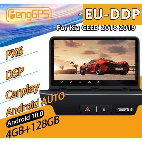 For KIA Ceed Android Radio 2018 2019 Car Multimedia Stereo Player Cassette recorder PX6 GPS Navigation DSP DVD Head unit Screen
