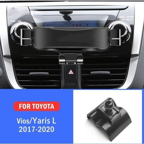 Car Mobile Phone Holder For Toyota Vios Yaris 2017 2018 2019 2020 Mounts Stand GPS Gravity Navigation Bracket Car Accessories