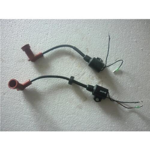 Free shipping outboad motor part ignition 2 pcs for Hangkai 2 stroke 9.9-15-18hp gasoline boat engine accessories