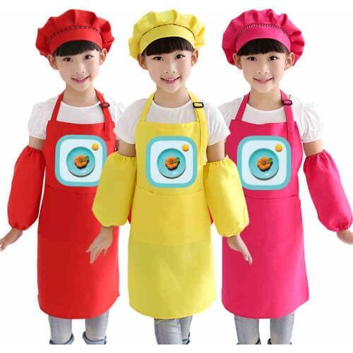 Childrens apron painting clothes cartoon anti-fouling kindergarten kids dinner clothes big baby painting gowns