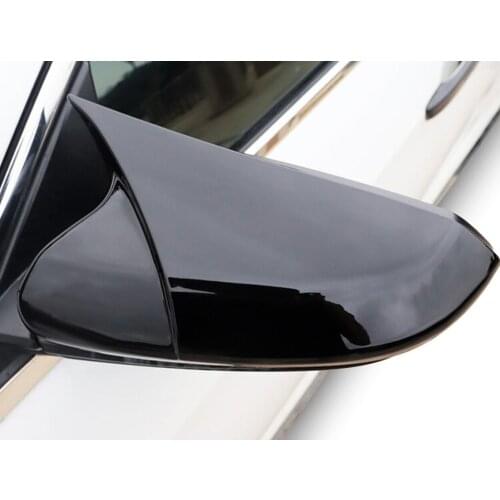 For Opel Astra K 2015, 2 Pieces High Quality Abs Plastic Bat Style Mirror Covers Caps RearView Mirror Case Cover Gloss Black