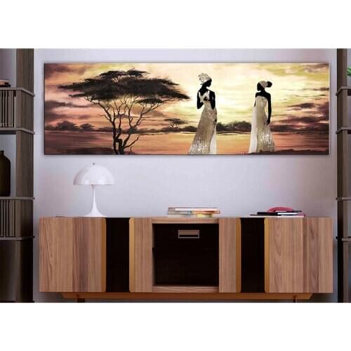 Full Square round drill Diamond painting African Goddesses Diamond embroidery Cross stitch resin large size wall stickersZP-3764