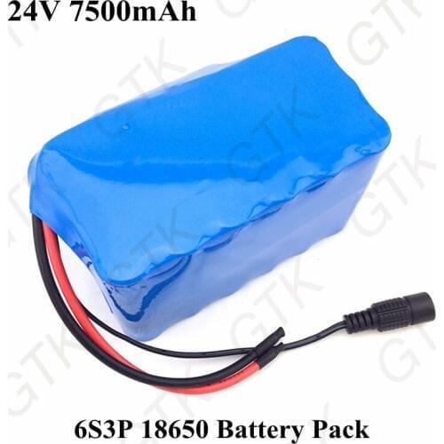 Li ion 18650 battery pack 6s 24v 25.2v 7500mah lithium ion batteries for small motors LED robot audio equipment