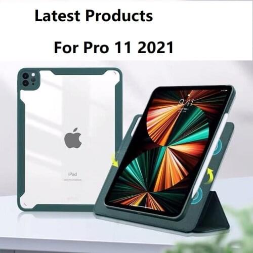 New For ipad pro 11 Case 2021 Magnetic Detachable Air4 360° Reversible iPas Pro 11 Case 112020/2018 Magnetic Cover Support